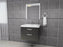 Apollo 700 Wall hung Unit and Ceramic Basin Grey Gloss