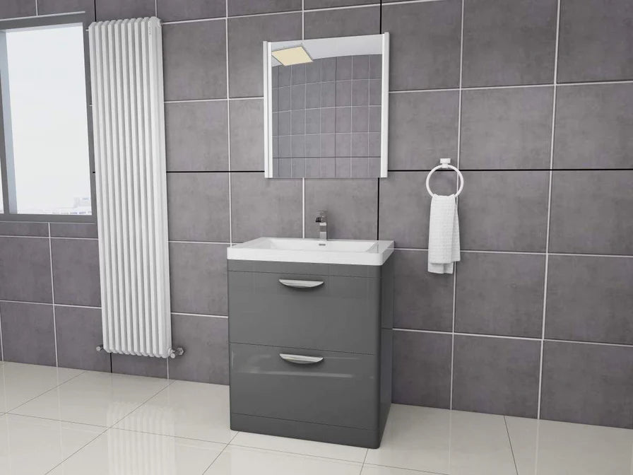 Apollo 700 FS Unit and Ceramic Basin Grey Gloss