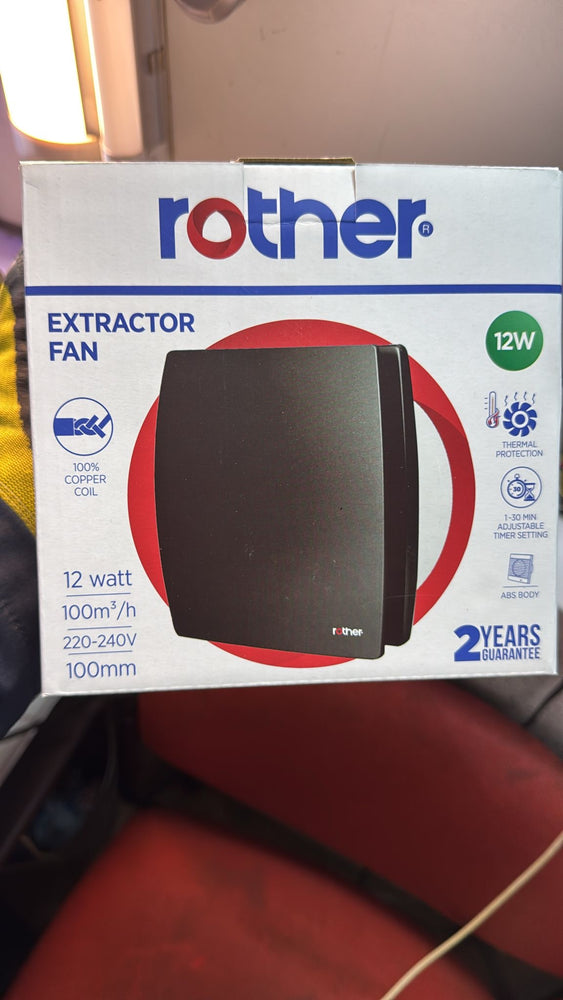 Rother Extractor Fan 12W Blackb