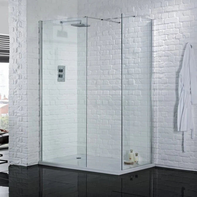 Aquadart Wetroom 900mm Panel with 300mm Hinged Return Panel