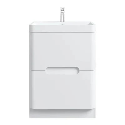 Venice Light Grey floorstanding vanity drawer unit and basin 600mm