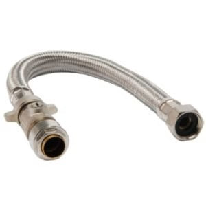 Flexi Hose 15x3/4x50cm Flexible Tap Connector & ISO Valve