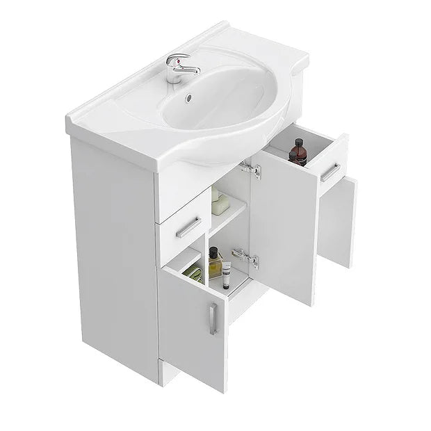 White 750mm Vanity Unit