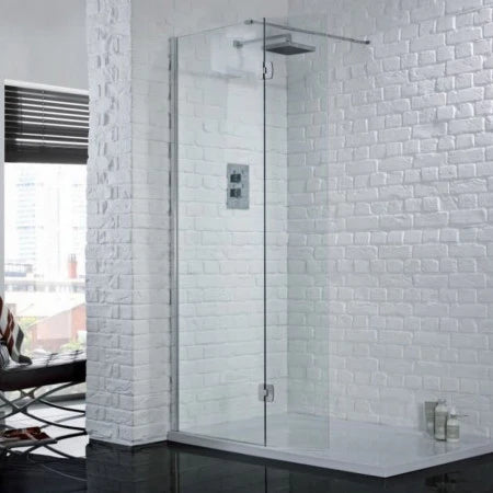 Aquadart Wetroom 900mm Panel with 300mm Hinged Return Panel