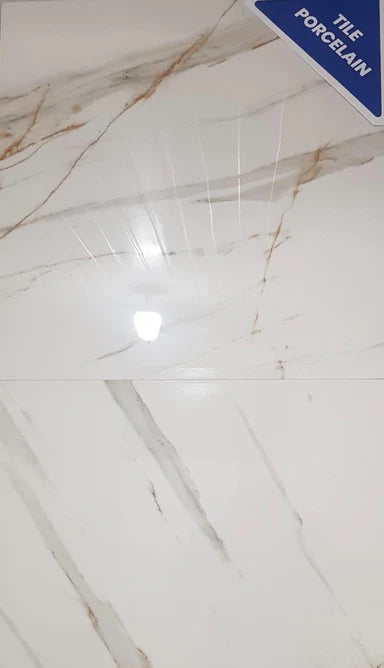 Gold Calacatta Gloss Polished Porcelain Tile 60x120