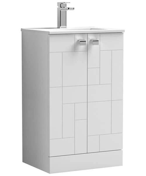 Nuie Blocks Floor Standing Door Vanity Unit And Basin High MOF124A