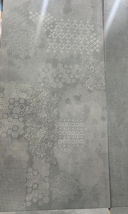 Porcelain Sand Grid Deco 60 x 120 Floor Tile