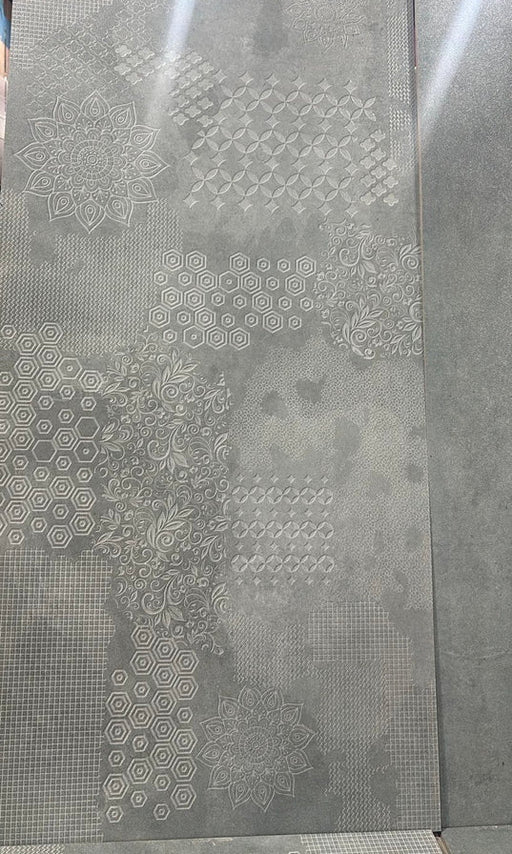 Porcelain Sand Grid Deco 60 x 120 Floor Tile