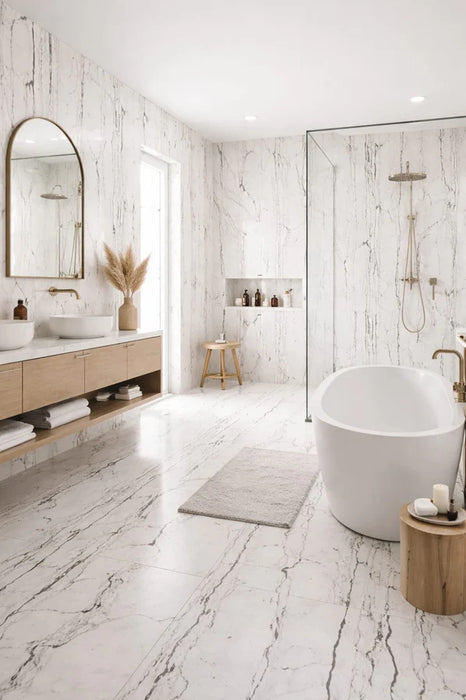 Corvino White 60cm x 120cm Wall & Floor Tile