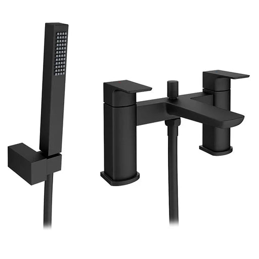 Matt Black Bath Shower Mixer Tap incl. Shower Kit