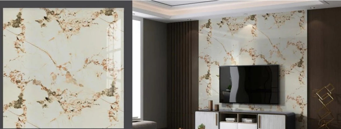 Browny Polished Gloss Shower Panel