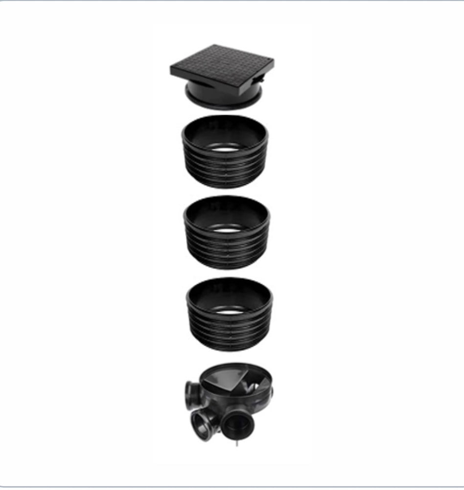 320 Round Manhole Set 3 Riser 1 Cover 1 base