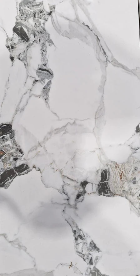 White Constalion Marble Gloss Tile 12mm x 600mm