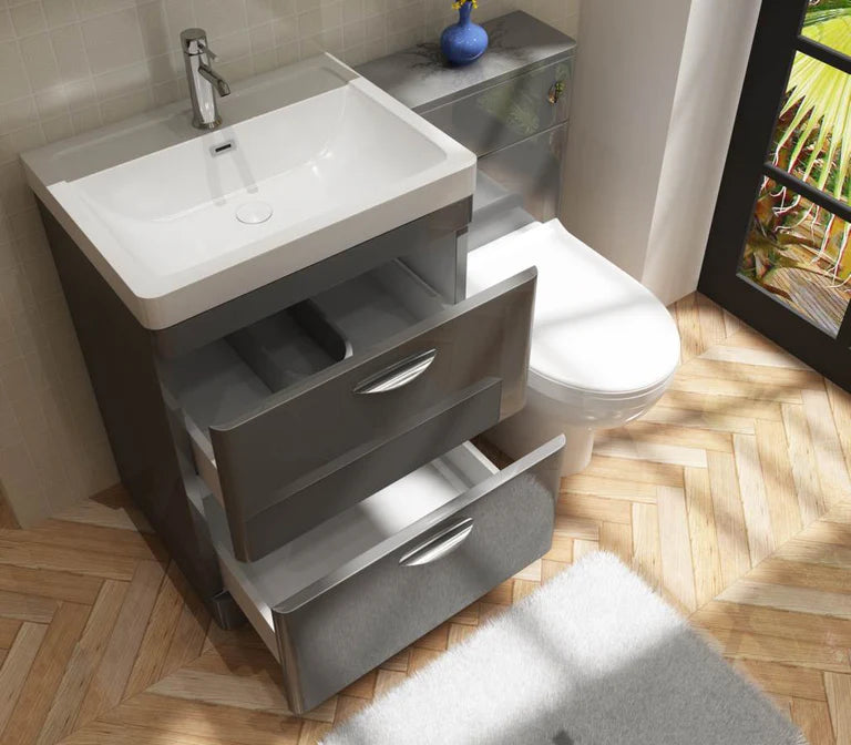 Apollo 600 FS Unit And Ceramic Basin Grey Gloss