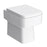 Square compact back to wall toilet with soft close slim toilet seat