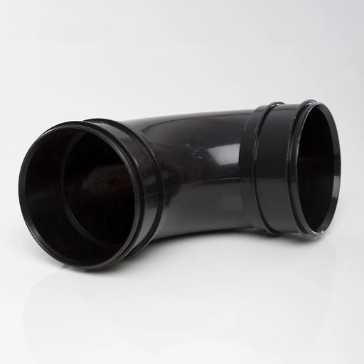 110mm Solvent Soil 92.5 Degree Double Socket Bend - Black