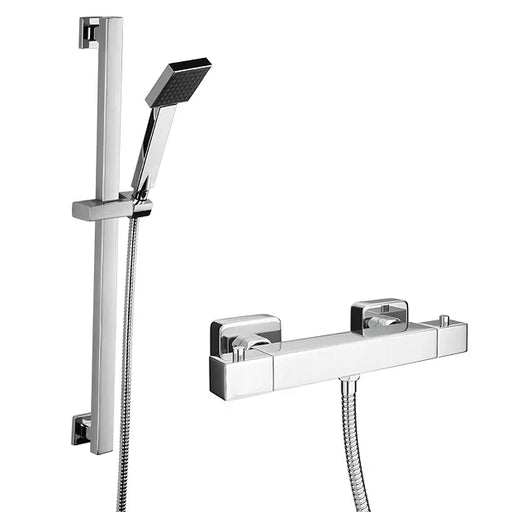 Milan Bar Shower Package with Modern Slider Handset Kit