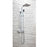 Chrome Square Rigid Riser Shower