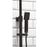 Lunar Black Square Rigid Riser Shower