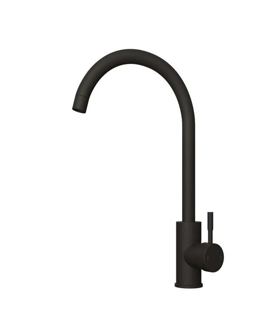 Kitchen Single Lever Mixer Tap with Diffuser 360 Swivel Matte Black Manhattan