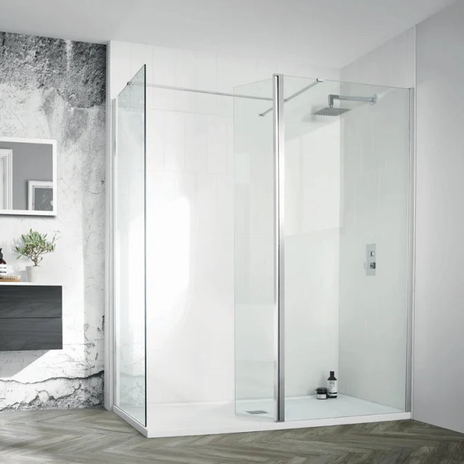 Aquadart Wetroom 8 Flipper Panel 300mm Silver