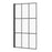 Matt Black Grid Hinged Bath Screen (800 x 1400mm)