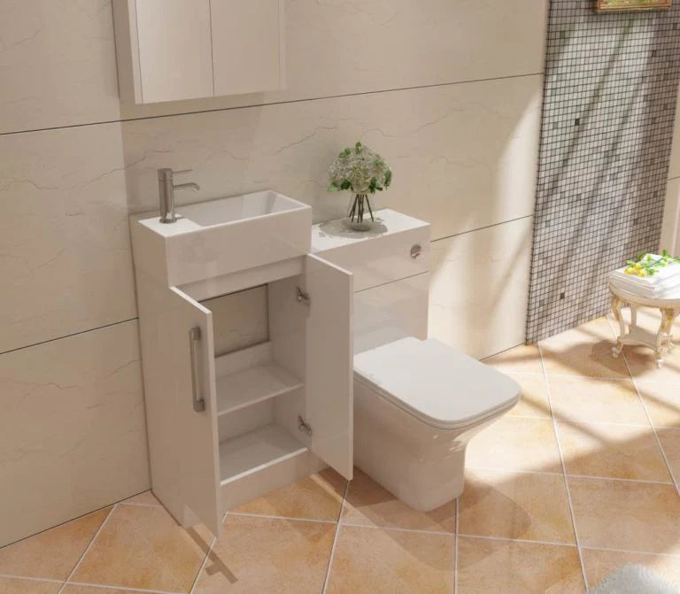 Star 475 Cloakroom White Unit ans Basin