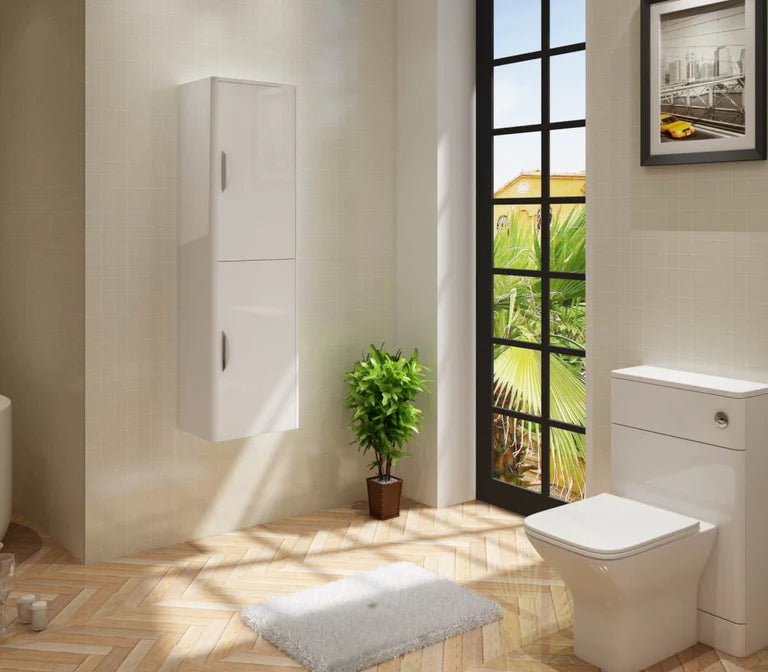 Apollo White Gloss Tall Wall-Hung Unit