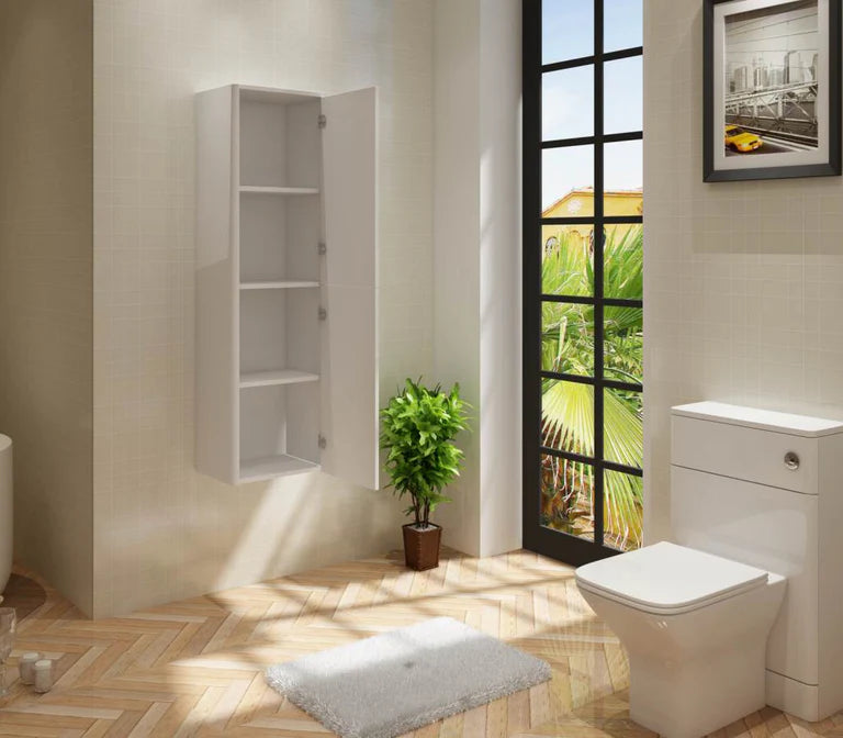 Apollo White Gloss Tall Wall-Hung Unit