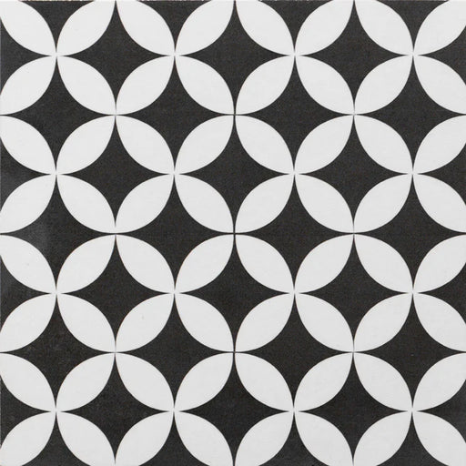 Corolle Blanc Noir Tile - 45x45mm