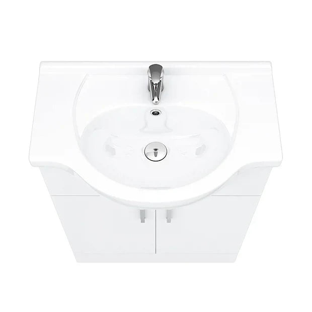 White 650mm Vanity Unit