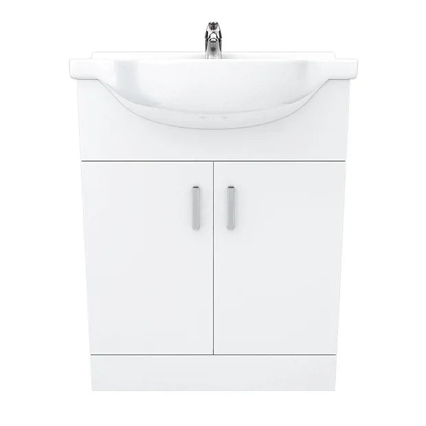 White 650mm Vanity Unit