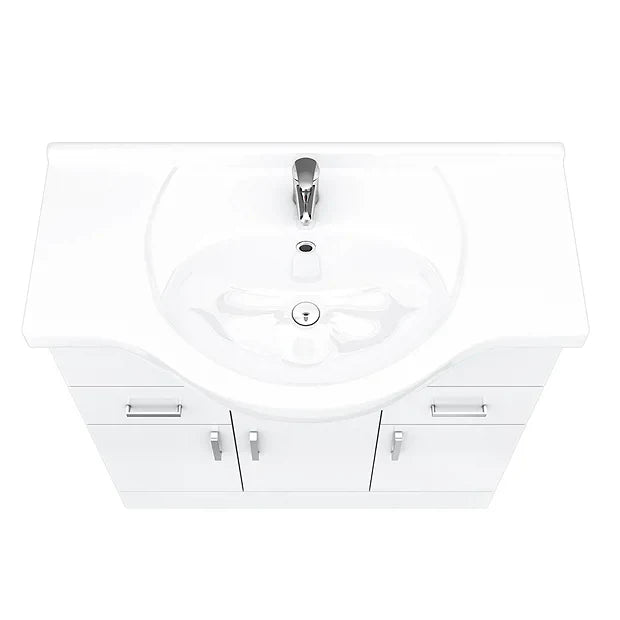 White 850mm Vanity Unit CV850