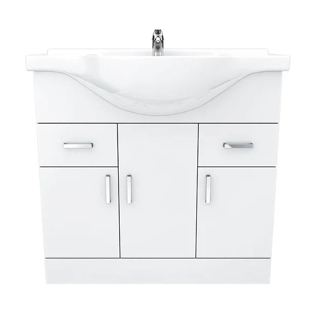 White 850mm Vanity Unit CV850