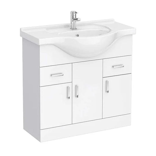 White 850mm Vanity Unit CV850