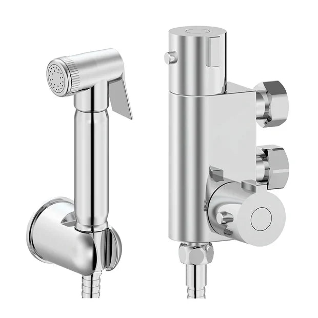 Xcel Home Round Douche Thermostatic Bar Valve with Shower Spray Kit Chrome