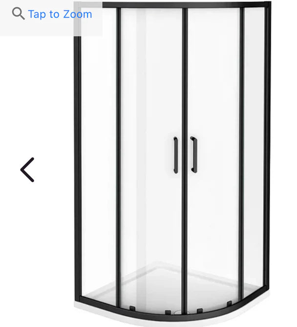 Toreno Matt Black Quadrant Shower Enclosure