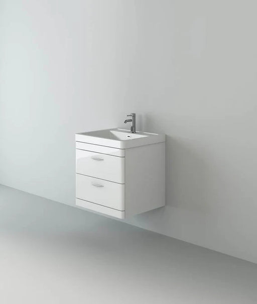 Apollo 600 Wall Hung Unit and ceramic Basin White