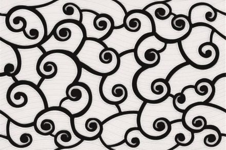Realonda Liberty Deco Negro 44 x 66 cm Floor & Wall Tiles