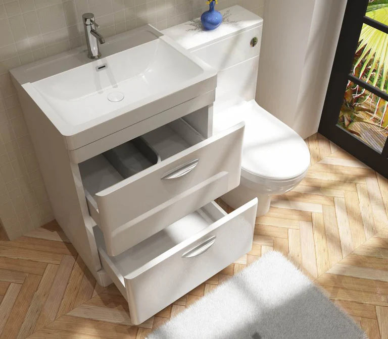 Apollo 600 FS Unit And Ceramic Basin White Glass