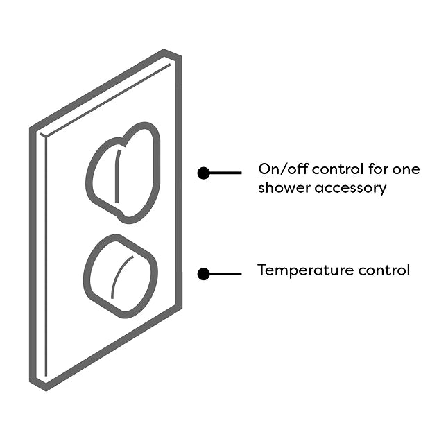 Milan Modern Square Concealed Twin Shower Valve - Chrome