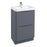 Monza Matt Grey & White 600mm Wide Floor Standing Vanity Unit