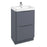 Monza Matt Grey & White 500mm Wide Floor Standing Vanity Unit