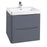 Monza Matt Grey & White 500mm Wide Wall Mounted Vanity Unit