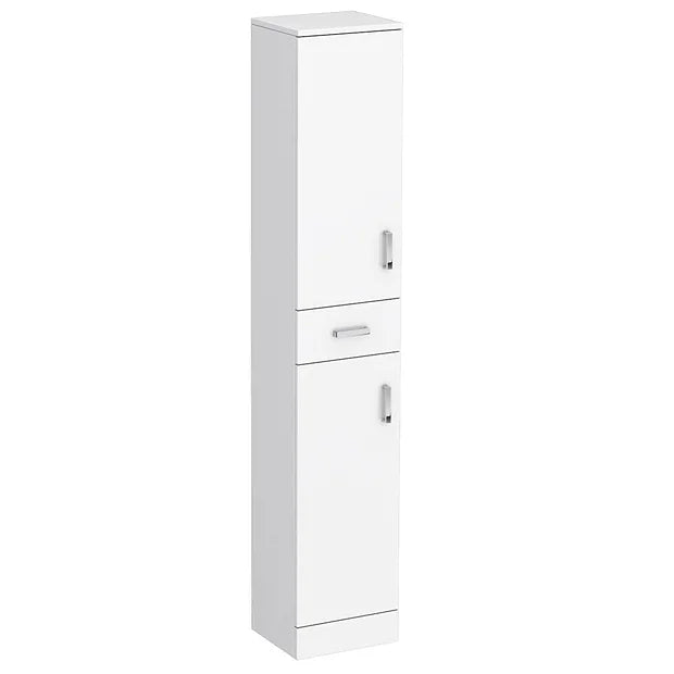 Cove White 350mm Gloss Tallboy Unit - Depth 300mm