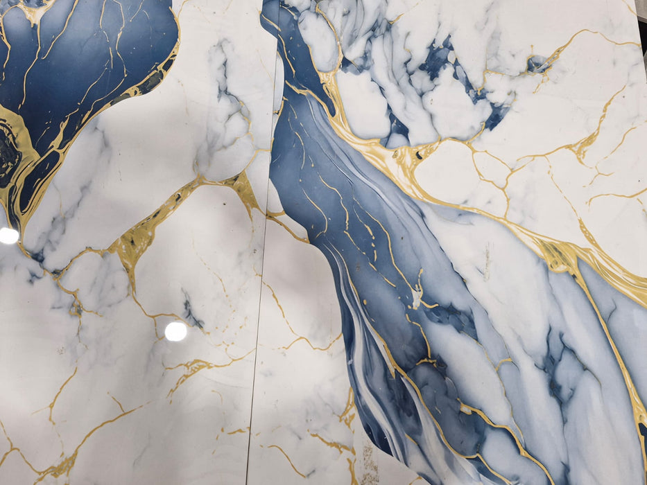 White Graphite Gold 600 X 1200 mm Polished Porcelain Wall & Floor Tiles