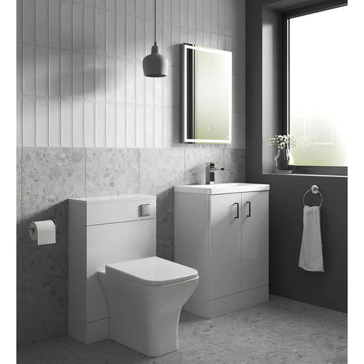 Nuie Arno White Floor Standing Cabinet with Basin 600mm